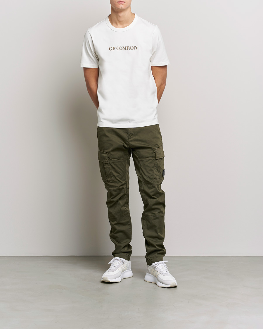 Herren | T-Shirts | C.P. Company | Heavy Mercerized Cotton Logo Tee White