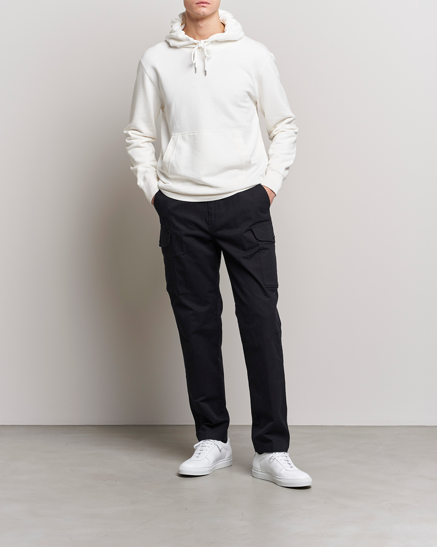 Herren | Pullover | C.P. Company | Garment Dyed Cotton Fleece Printed Hood White