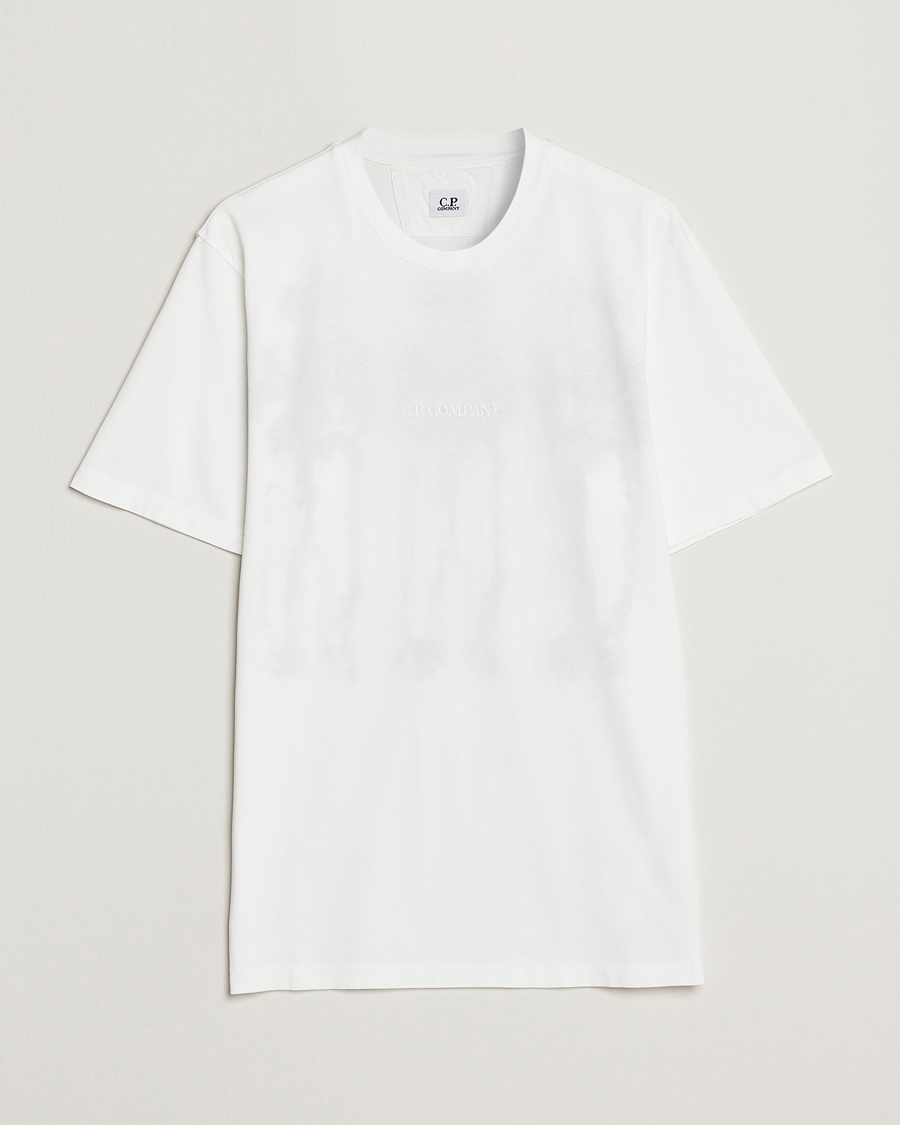 Herren | T-Shirts | C.P. Company | Garment Dyed Jersey Printed T-Shirt White