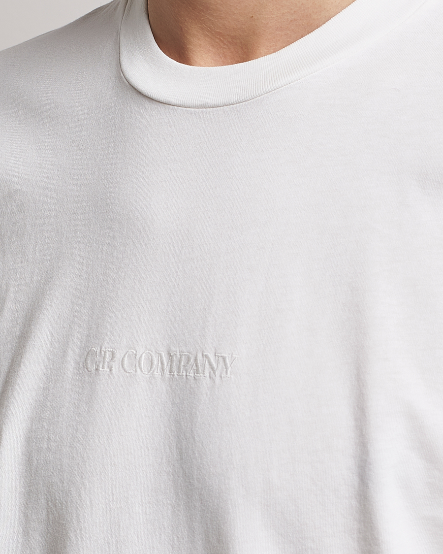 Herren | T-Shirts | C.P. Company | Garment Dyed Jersey Printed T-Shirt White
