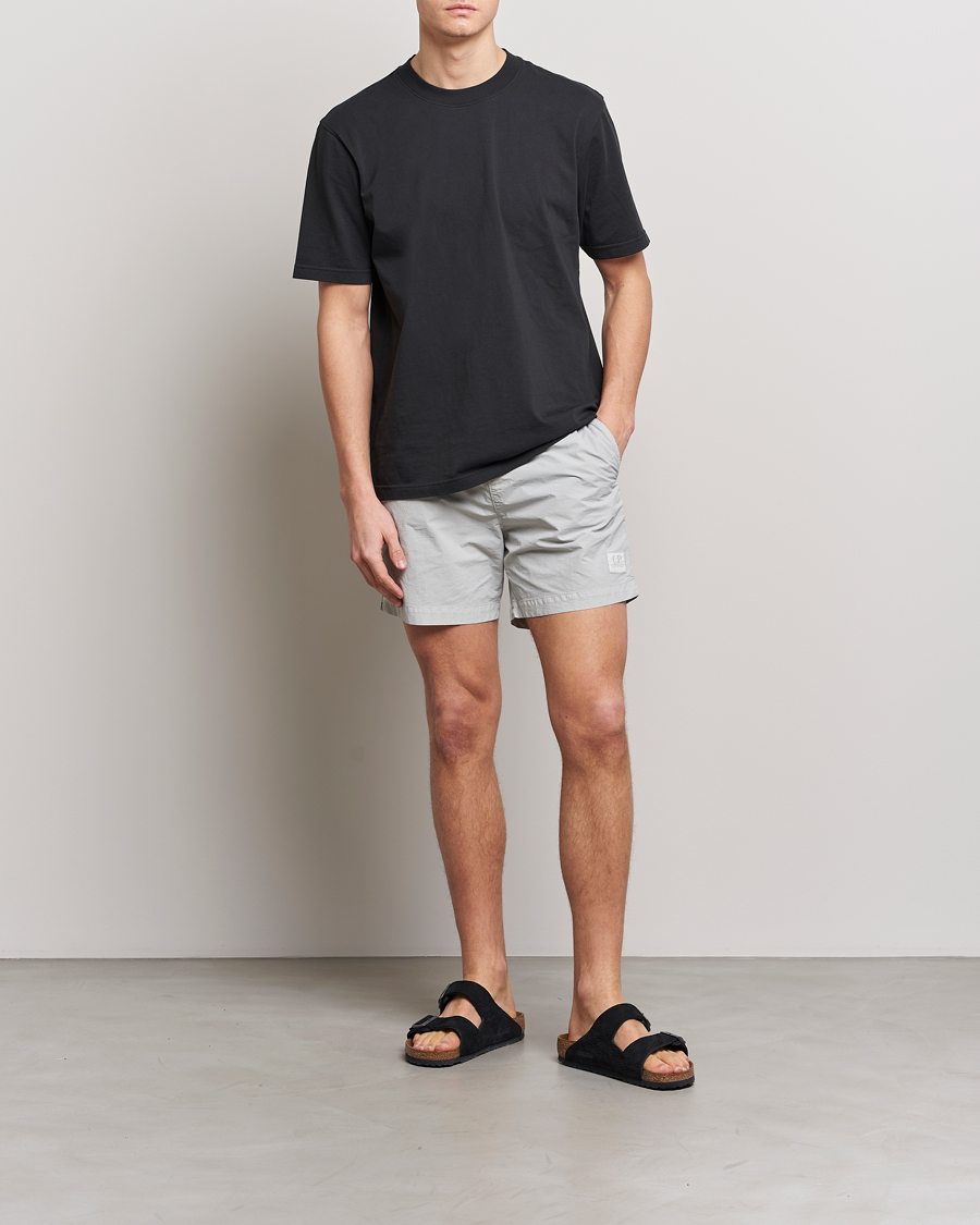 Herren | Badehosen | C.P. Company | Flatt Nylon Garment Dyed Swimshorts Grey