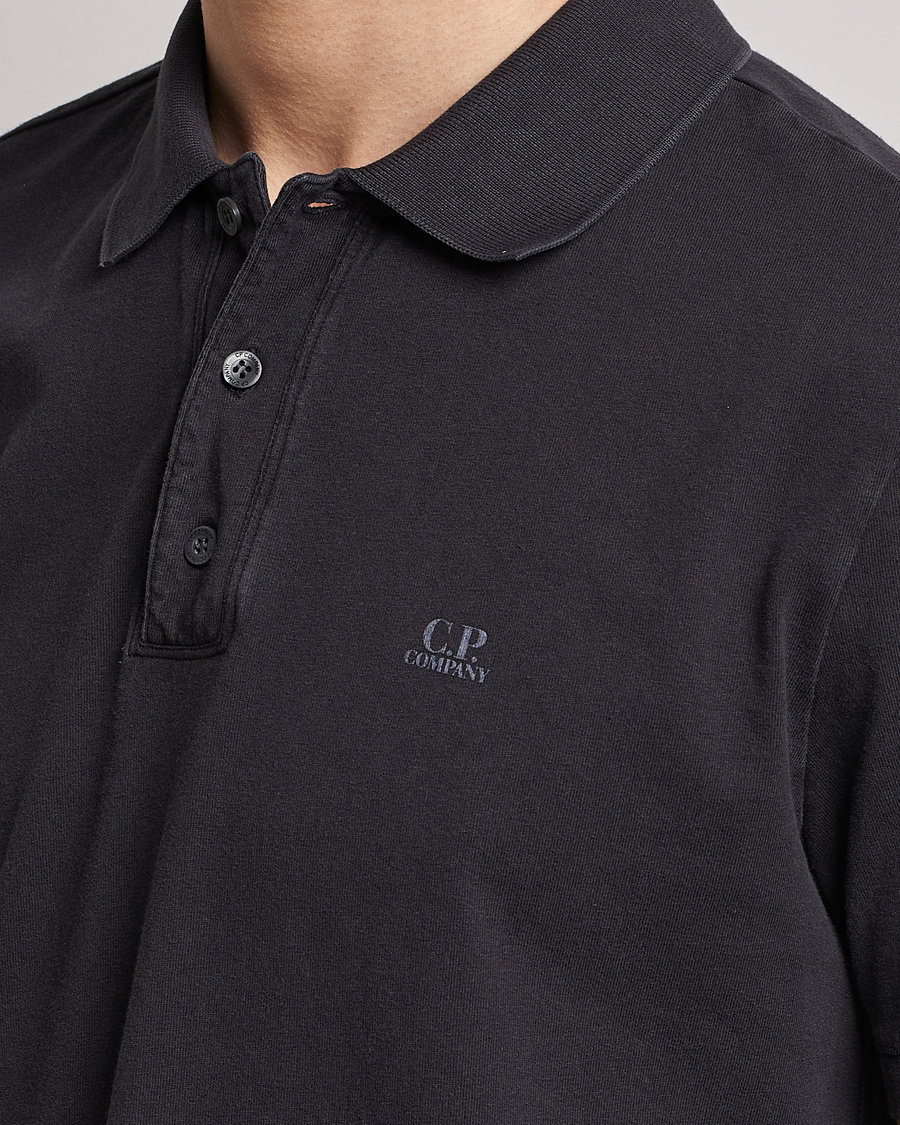 Herren | Poloshirts | C.P. Company | Old Dyed Cotton Jersey Polo Black