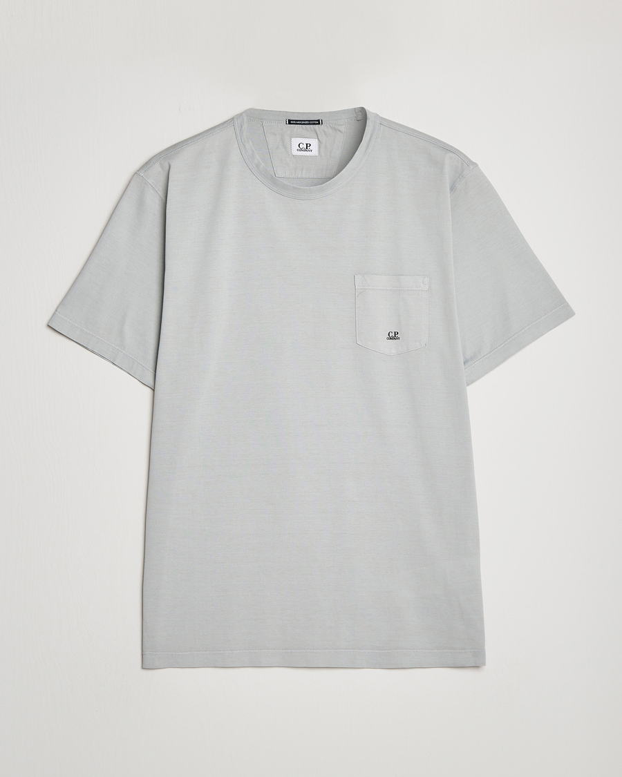 Herren | T-Shirts | C.P. Company | Mercerized Cotton Pocket T-Shirt Ocean