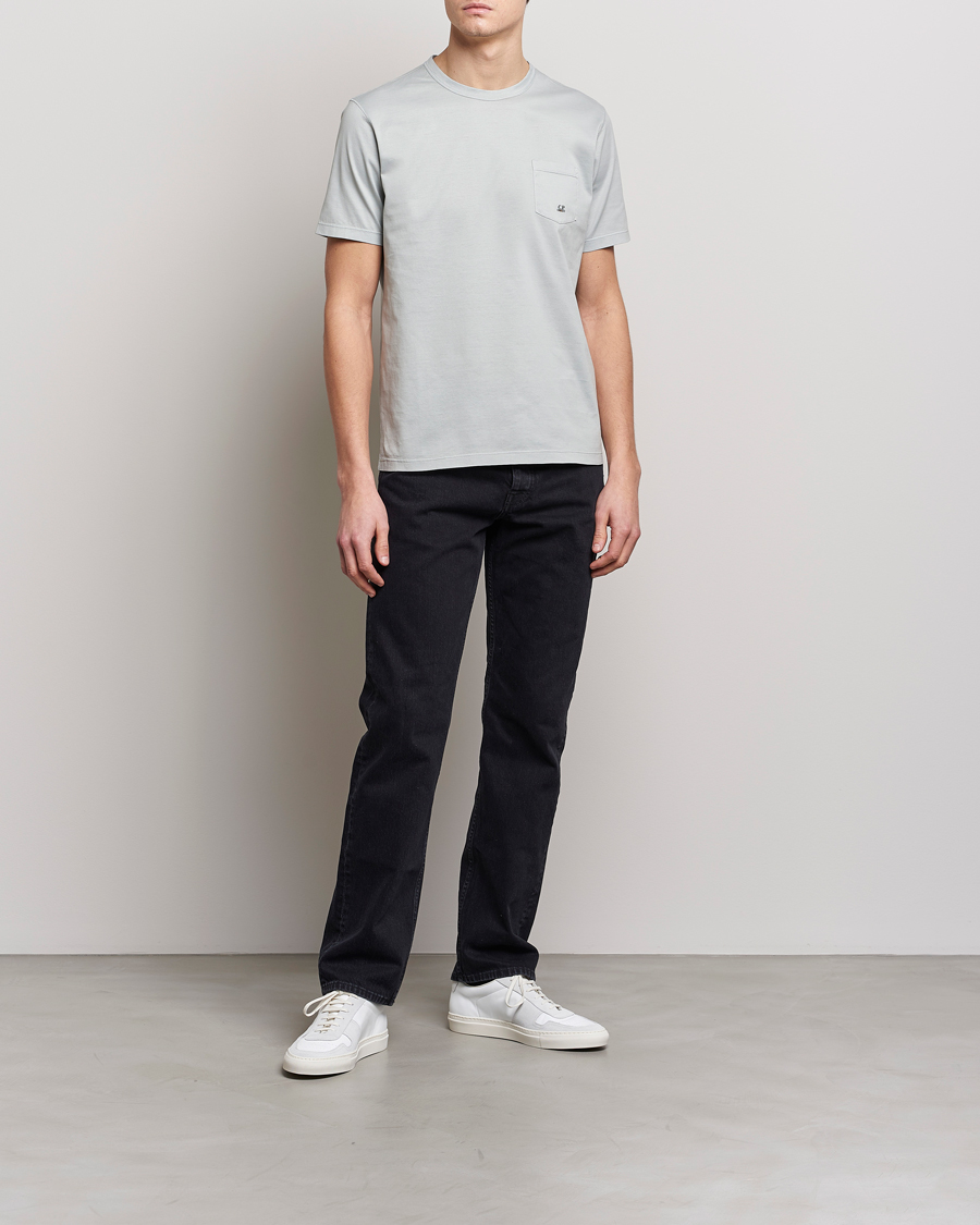 Herren | T-Shirts | C.P. Company | Mercerized Cotton Pocket T-Shirt Ocean