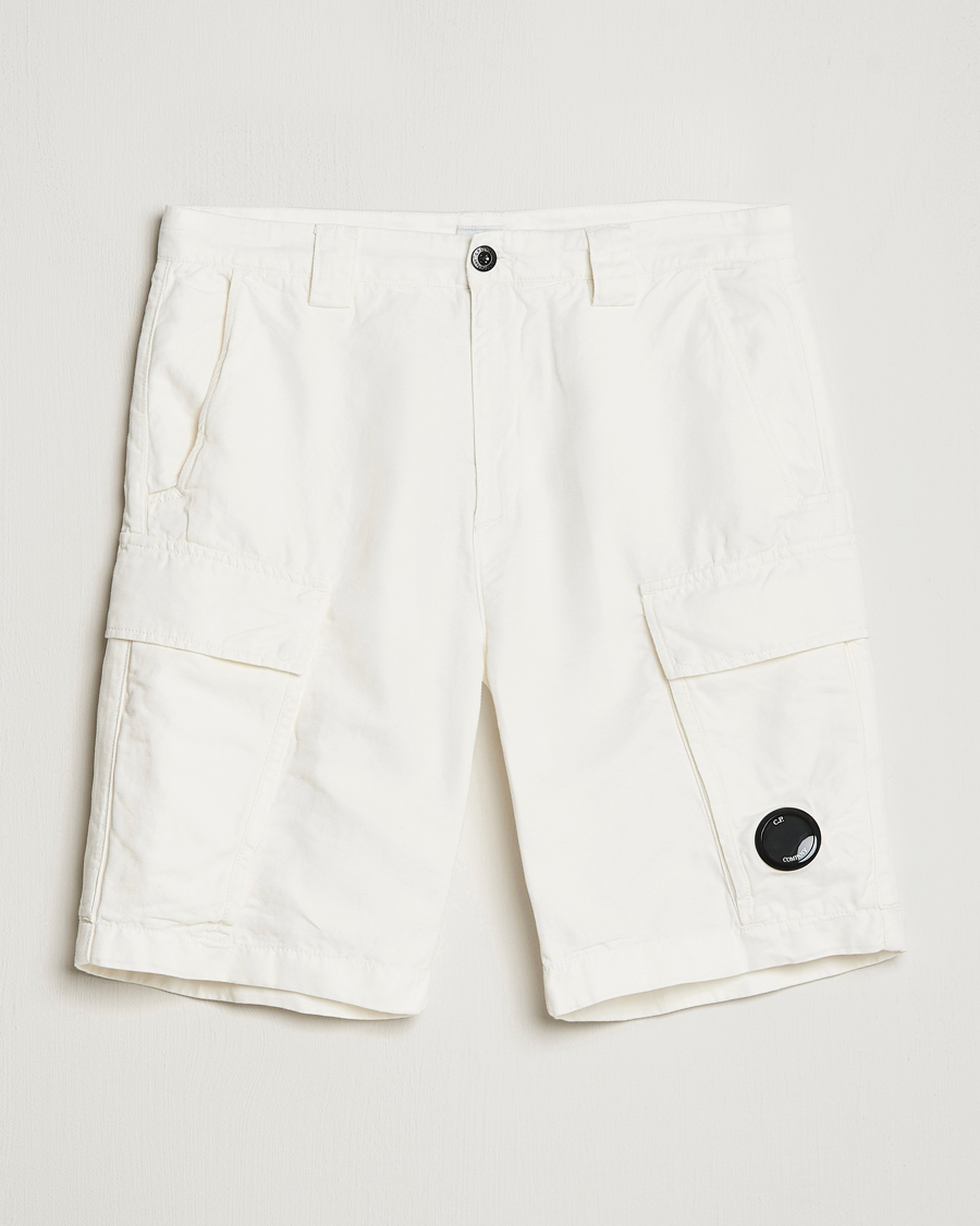 Herren | Shorts | C.P. Company | Cotton/Linen Cargo Shorts White