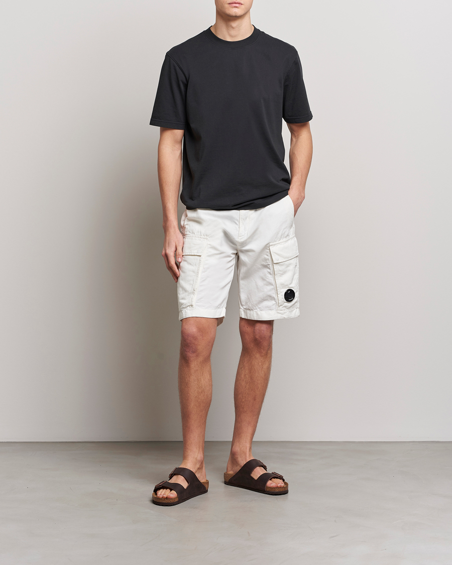 Herren | Shorts | C.P. Company | Cotton/Linen Cargo Shorts White
