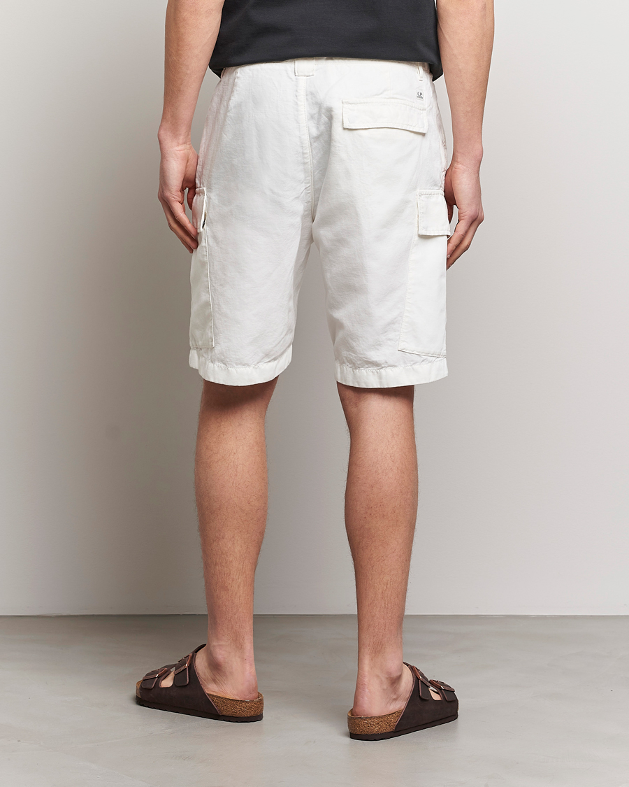 Herren | Shorts | C.P. Company | Cotton/Linen Cargo Shorts White