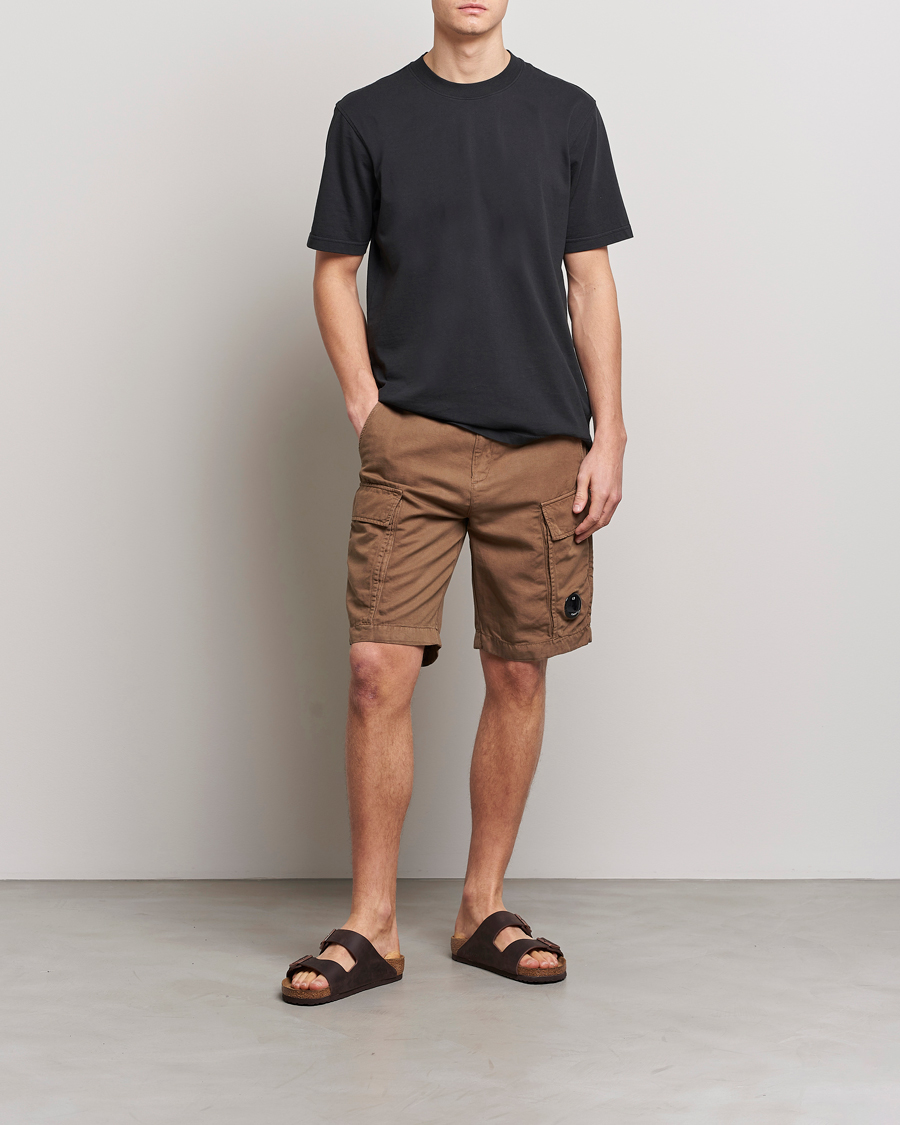 Herren | Shorts | C.P. Company | Cotton/Linen Cargo Shorts Taupe