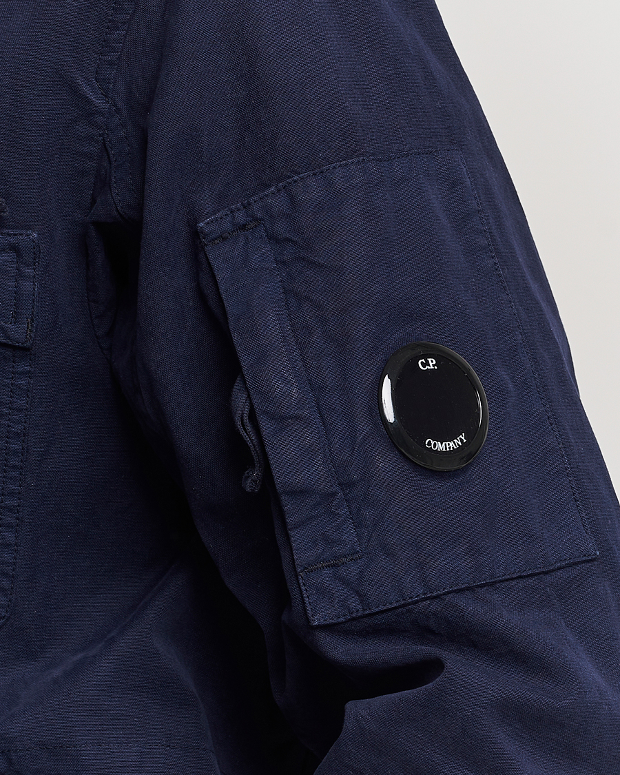 Herren | Jacken | C.P. Company | MAIS-B Canvas Weave Garment Dyed Jacket Navy