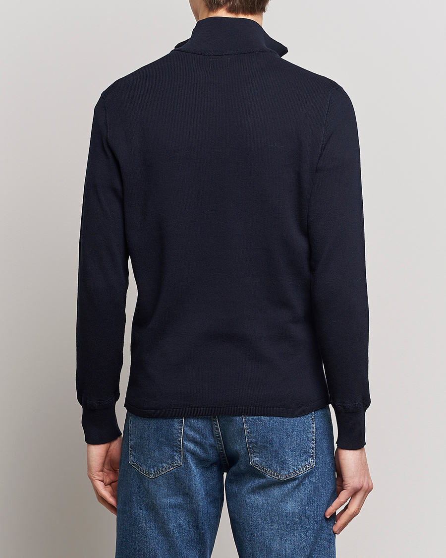 Herren | Pullover | C.P. Company | Metropolis Cotton Crepe Half Zip Navy