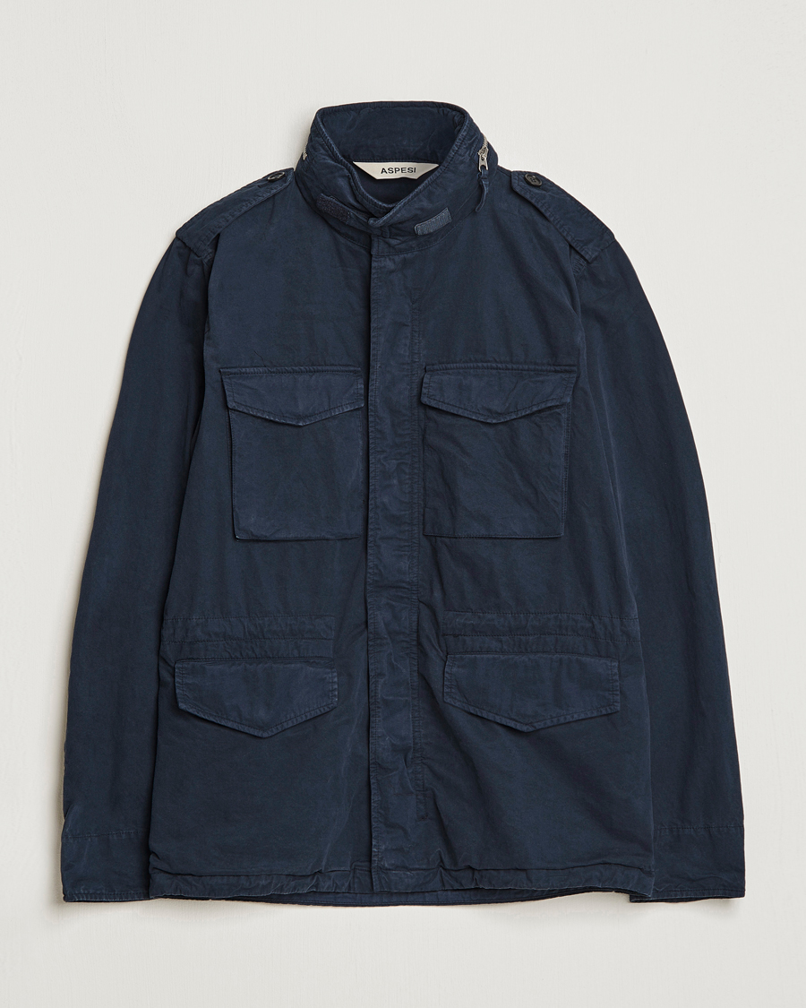 Herren | Jacken | Aspesi | Cotton Field Jacket Navy