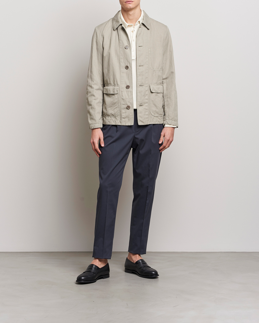Herren | Jacken | Aspesi | Tadao Cotton/Linen Shirt Jacket Khaki