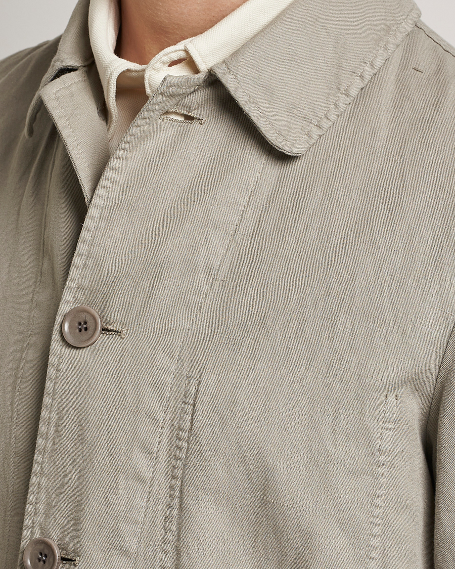Herren | Jacken | Aspesi | Tadao Cotton/Linen Shirt Jacket Khaki