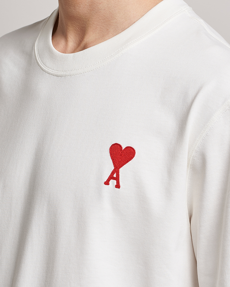Herren | T-Shirts | AMI | Big Heart Short Sleeve T-Shirt Natural White