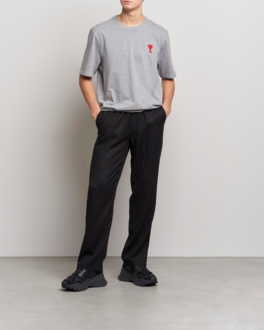 Herren | T-Shirts | AMI | Big Heart Short Sleeve T-Shirt Heather Grey