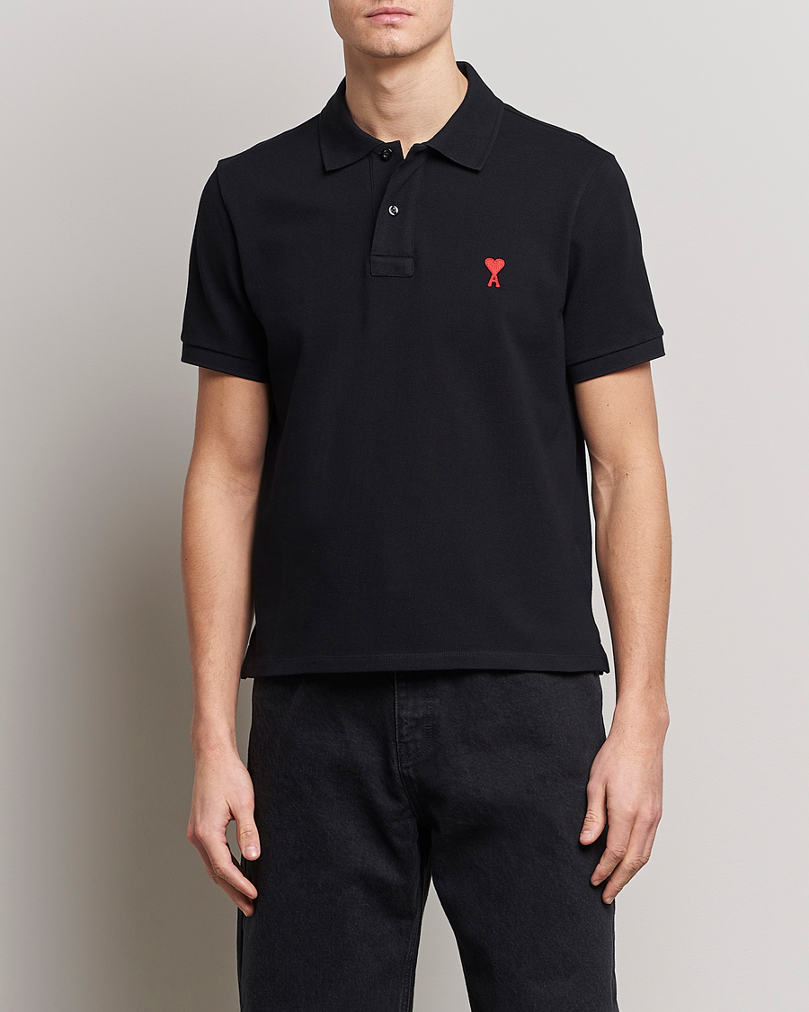 Herren | Poloshirts | AMI | Heart Logo Piquet Polo Black