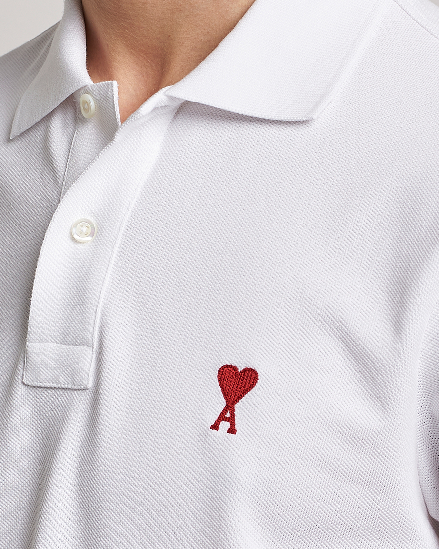 Herren | Poloshirts | AMI | Heart Logo Piquet Polo White
