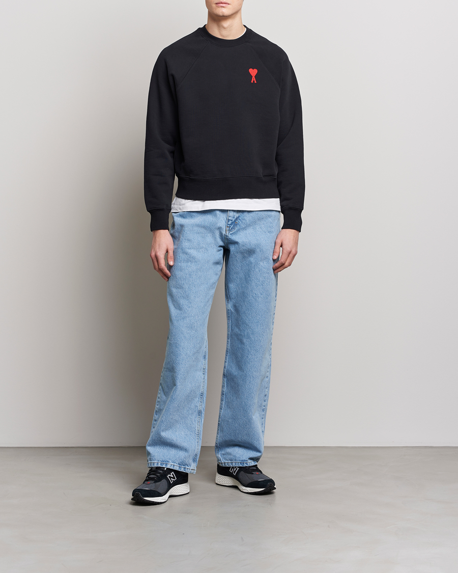 Herren | Pullover | AMI | Big Heart Sweatshirt Black