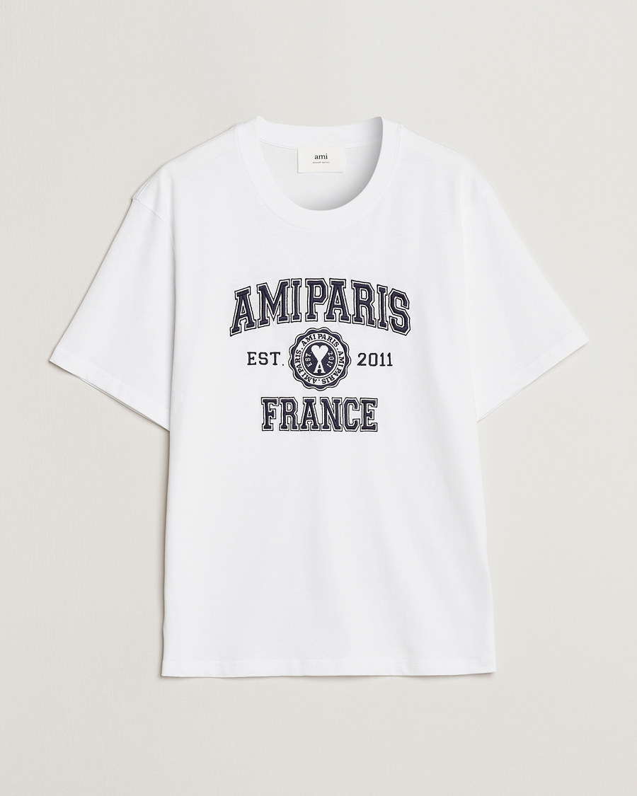 Herren | T-Shirts | AMI | Paris College T-Shirt White