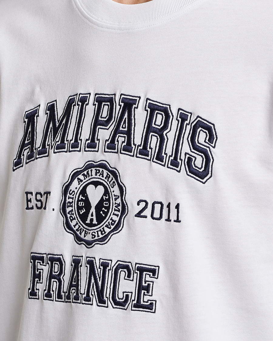 Herren | T-Shirts | AMI | Paris College T-Shirt White