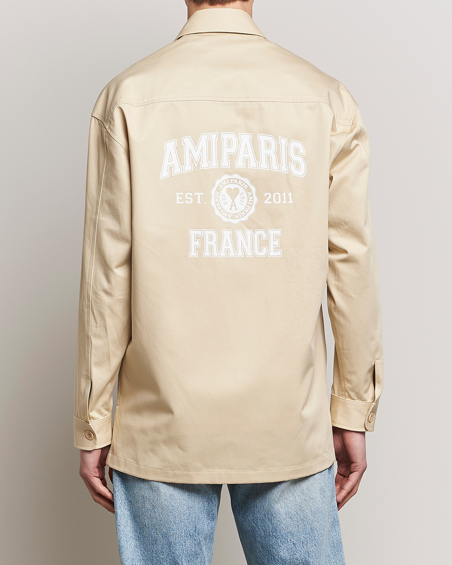 Herren | Hemden | AMI | Back Print Overshirt Vanilla