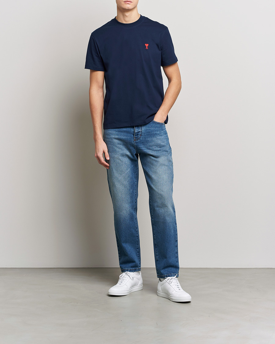 Herren | Jeans | AMI | Tapered Jeans Used Blue Wash