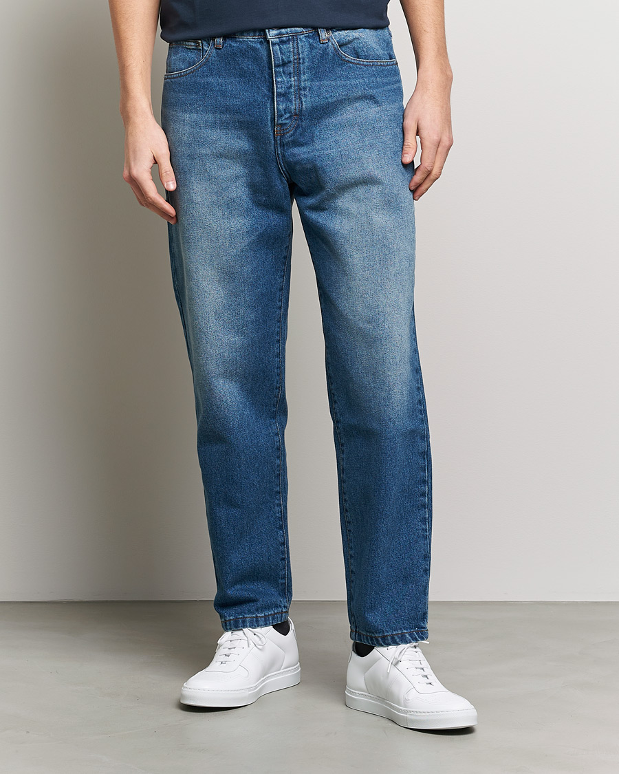 Herren | Jeans | AMI | Tapered Jeans Used Blue Wash