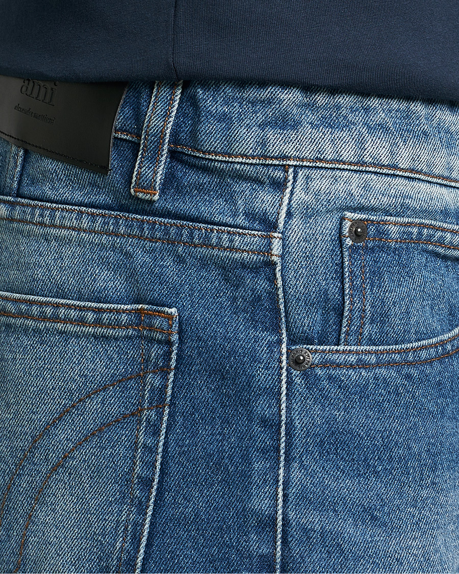 Herren | Jeans | AMI | Tapered Jeans Used Blue Wash