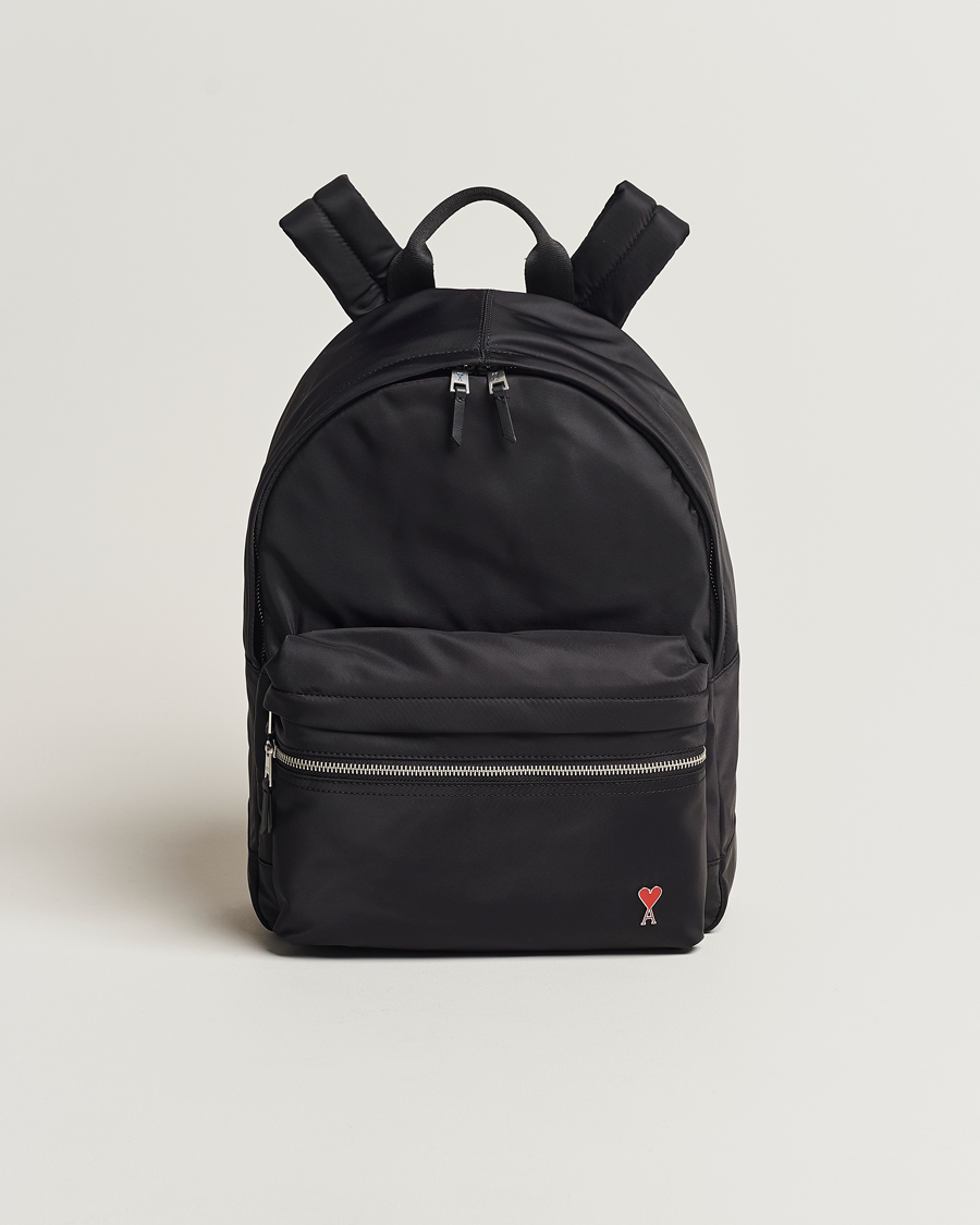 Herren | AMI Heart Logo Backpack Black | AMI | Heart Logo Backpack Black