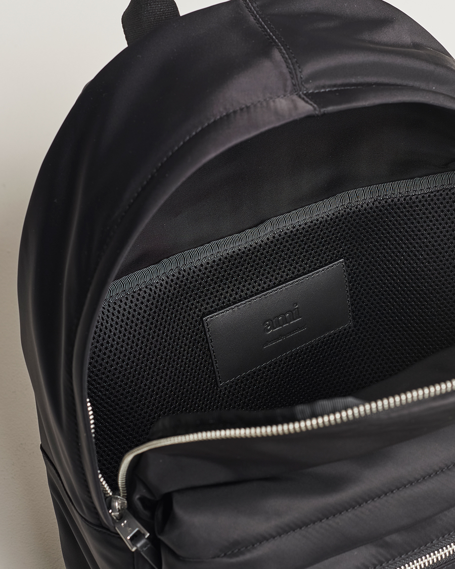 Herren | AMI Heart Logo Backpack Black | AMI | Heart Logo Backpack Black