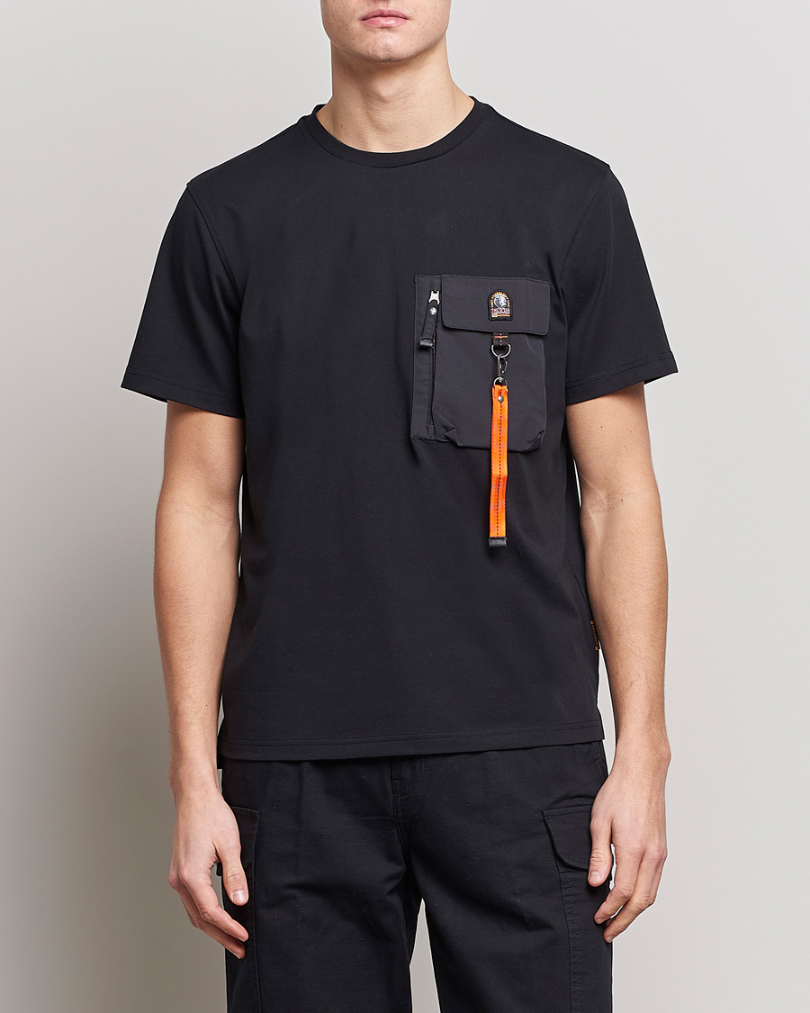 Herren | T-Shirts | Parajumpers | Mojave Pocket Crew Neck Tee Black
