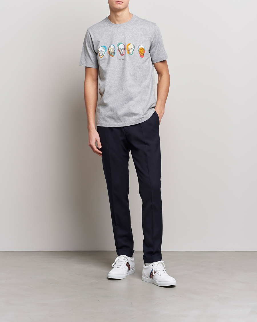 Herren | T-Shirts | PS Paul Smith | Organic Cotton Skull T-Shirt Grey