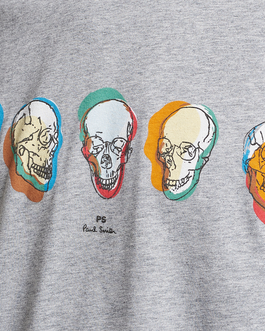 Herren | T-Shirts | PS Paul Smith | Organic Cotton Skull T-Shirt Grey