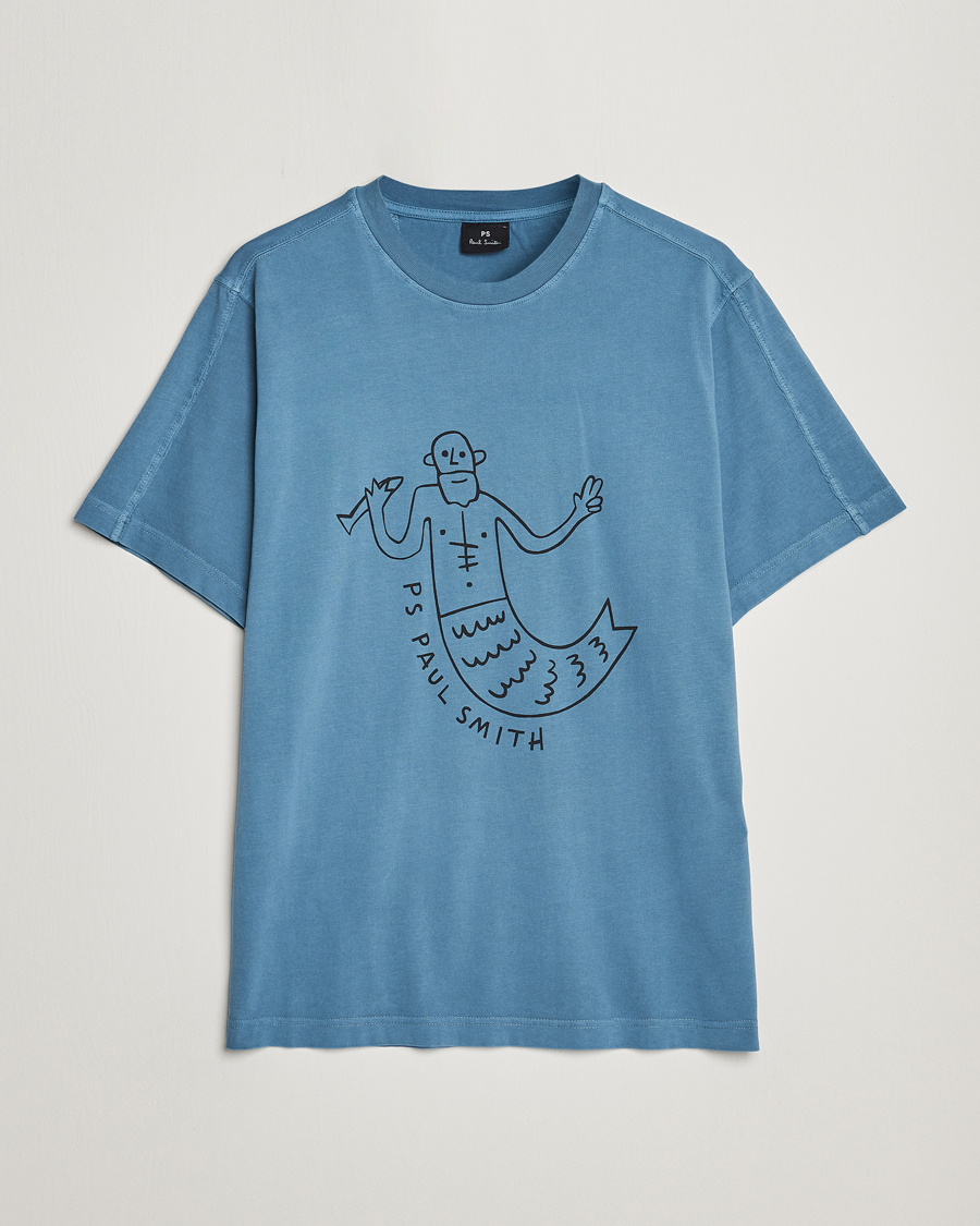 Herren | T-Shirts | PS Paul Smith | Organic Cotton Manmaid T-Shirt Blue