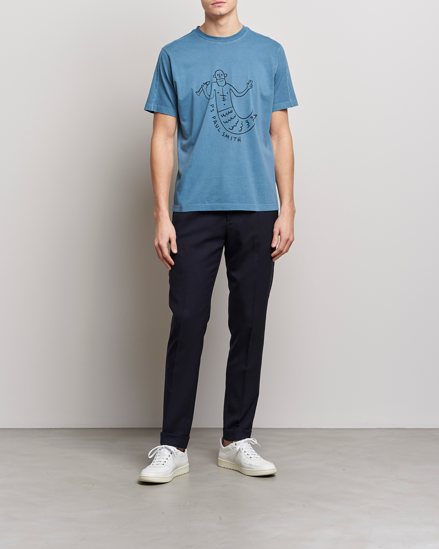 Herren | T-Shirts | PS Paul Smith | Organic Cotton Manmaid T-Shirt Blue