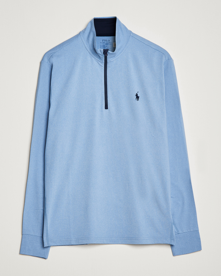 Herren | Pullover | Polo Ralph Lauren Golf | Performance Stratch Half Zip Powder Blue Heather