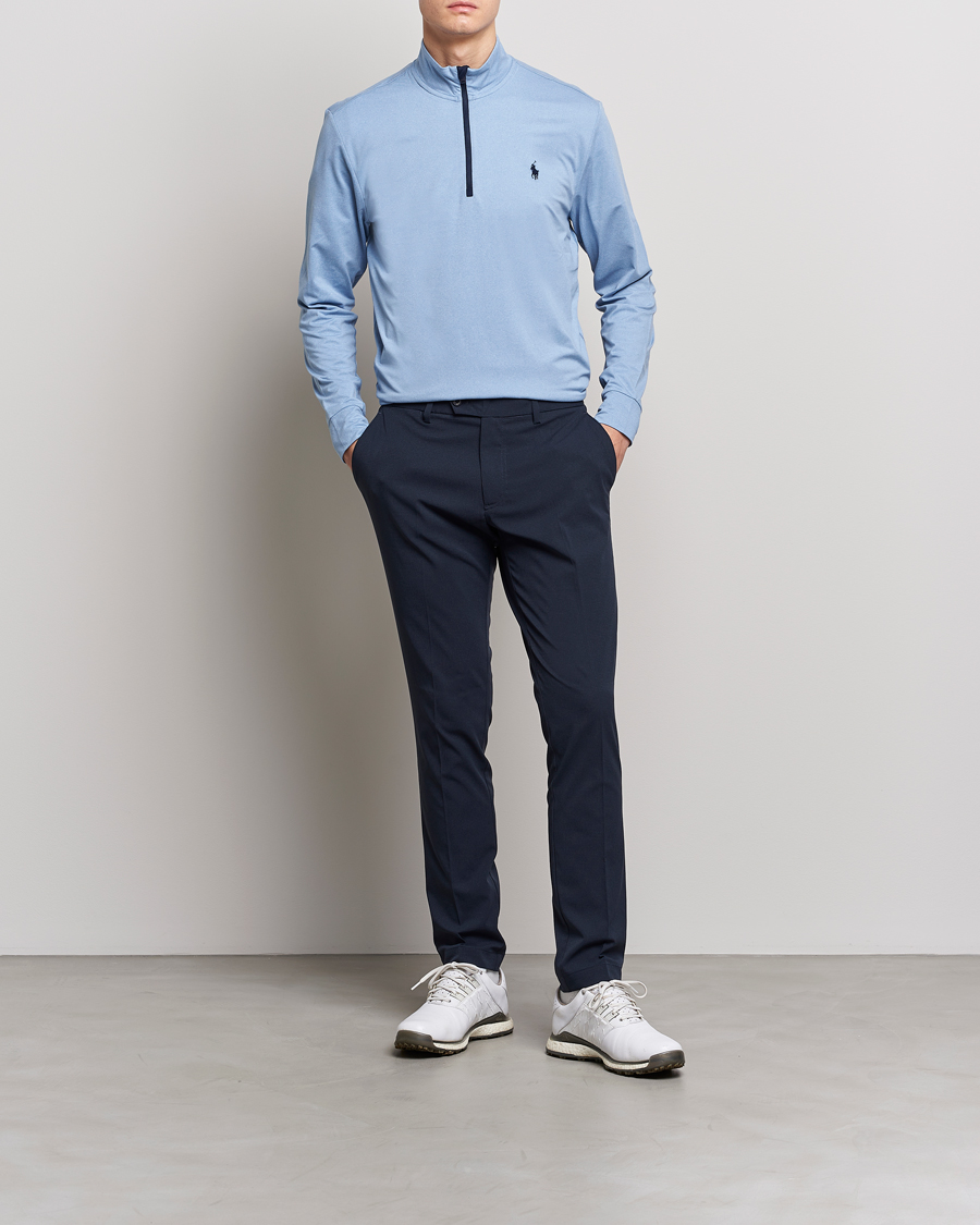 Herren | Pullover | Polo Ralph Lauren Golf | Performance Stratch Half Zip Powder Blue Heather