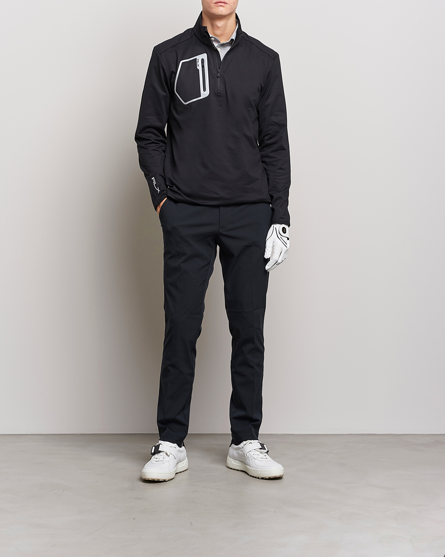 Herren | Pullover | RLX Ralph Lauren | Luxury Jersey Half Zip Black