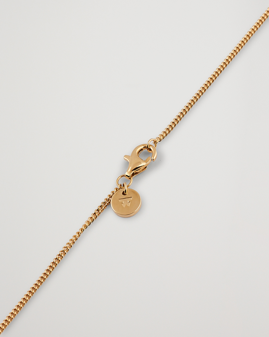 Herren | Tom Wood Mini Cushion Pendant Necklace Gold | Tom Wood | Mini Cushion Pendant Necklace Gold