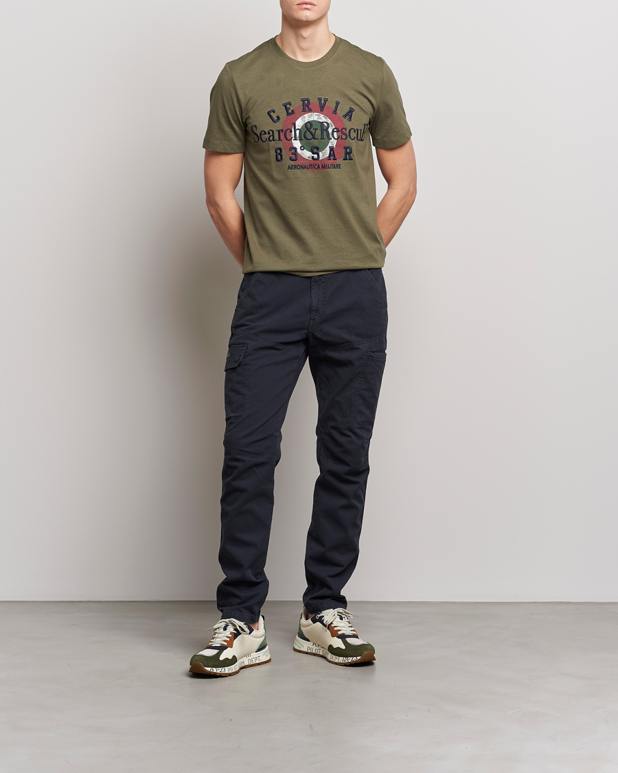 Herren | Hosen | Aeronautica Militare | Stretch Cotton Pocket Pants Navy