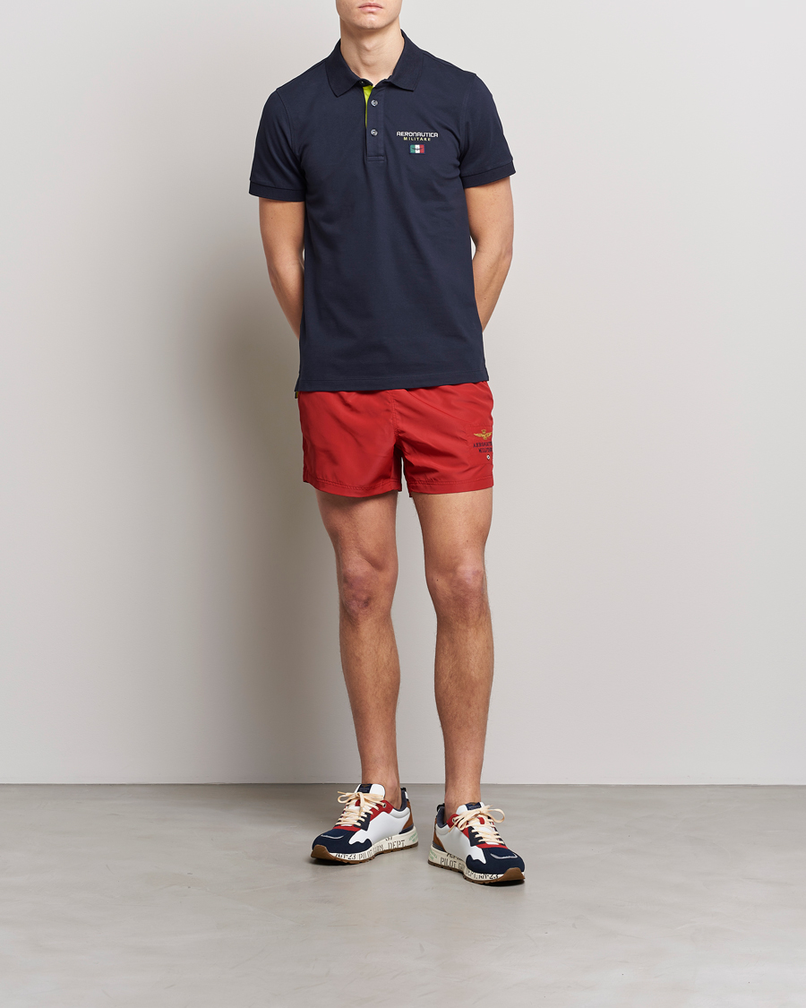 Herren | Poloshirts | Aeronautica Militare | Stretch Cotton Polo Navy Blue