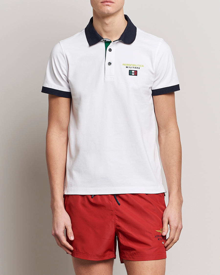 Herren | Poloshirts | Aeronautica Militare | Stretch Cotton Polo Off White