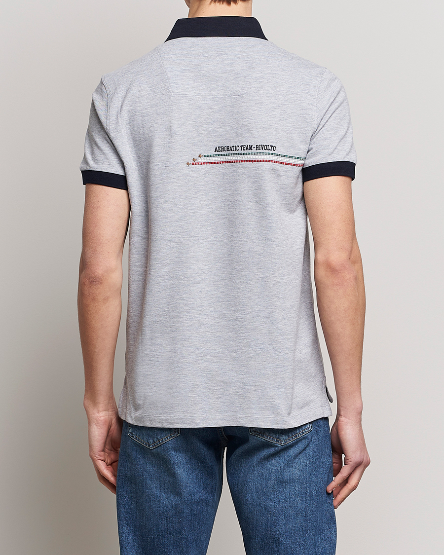 Herren | Poloshirts | Aeronautica Militare | Contrast Collor Polo Melange Grey