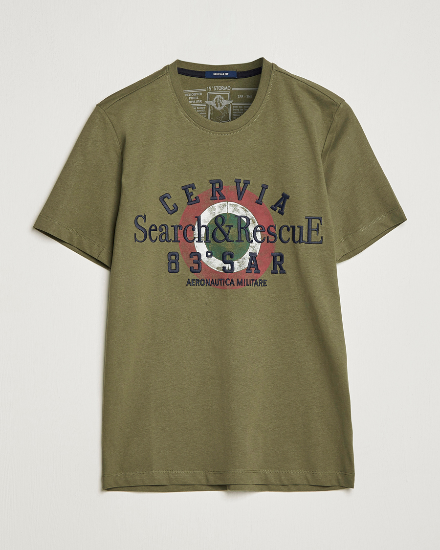 Herren | T-Shirts | Aeronautica Militare | Cotton T-Shirt Green