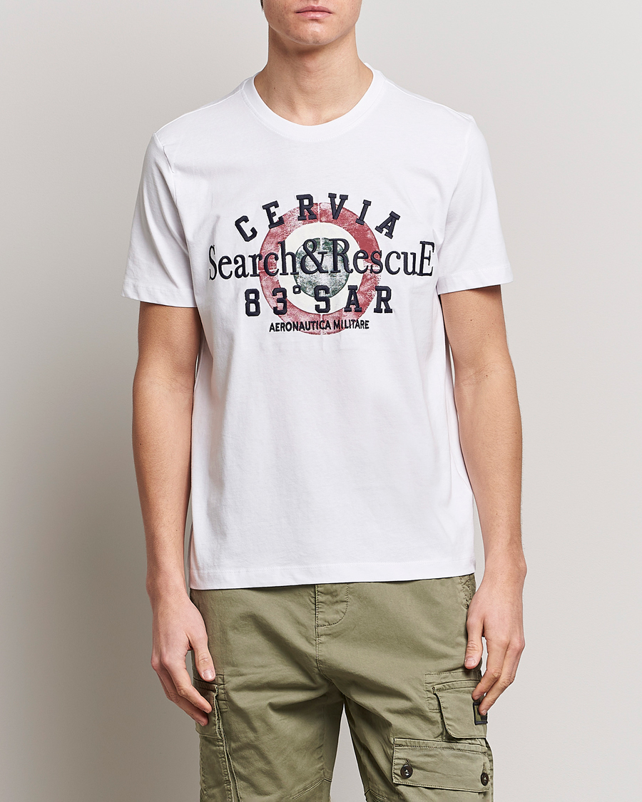 Herren | T-Shirts | Aeronautica Militare | Cotton T-Shirt Off White