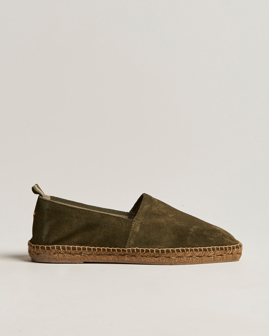 Herren | Castañer Pablo Casual Suede Espadrilles Musgo | Castañer | Pablo Casual Suede Espadrilles Musgo