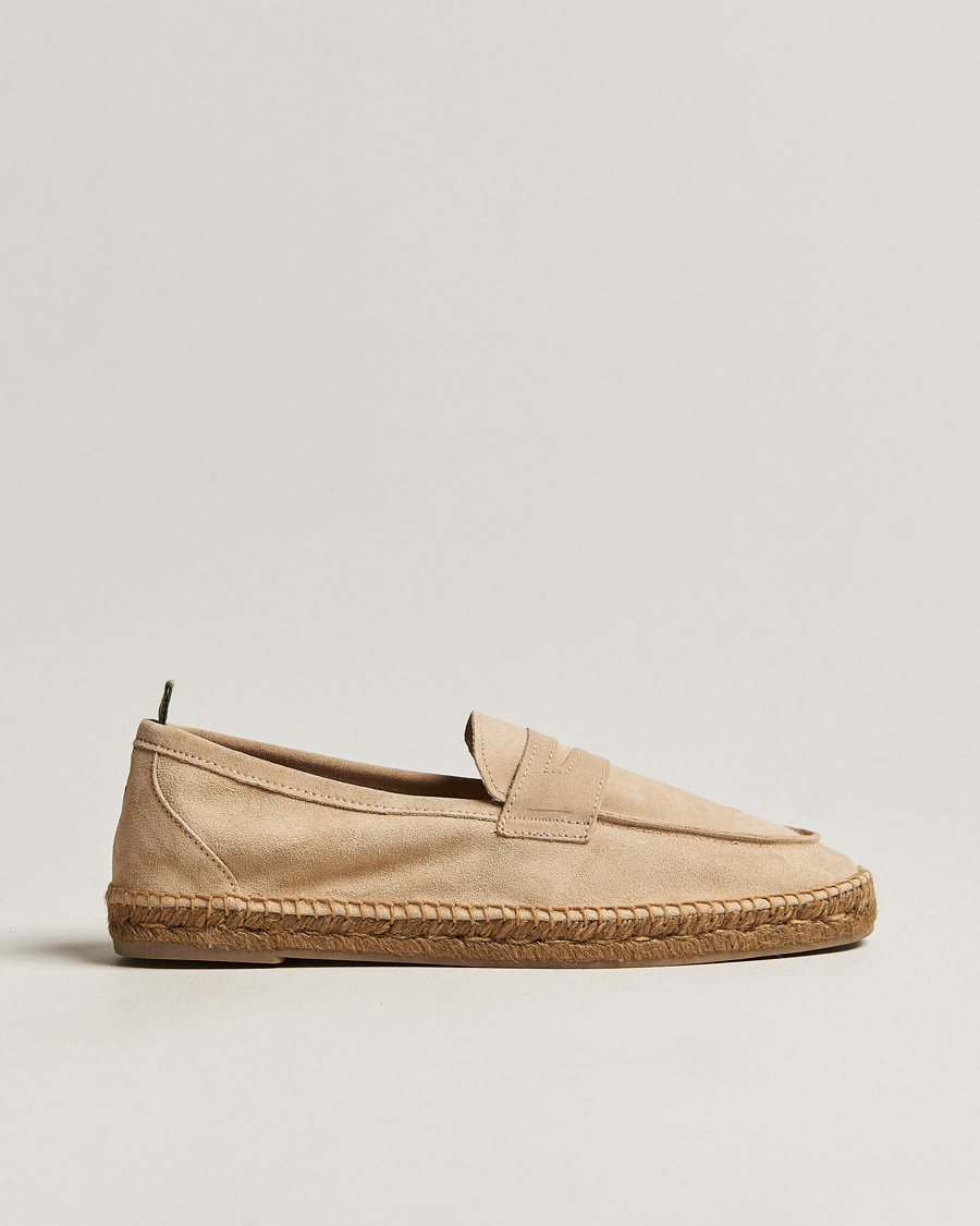 Herren | Castañer Nacho Casual Suede Loafers Cream | Castañer | Nacho Casual Suede Loafers Cream