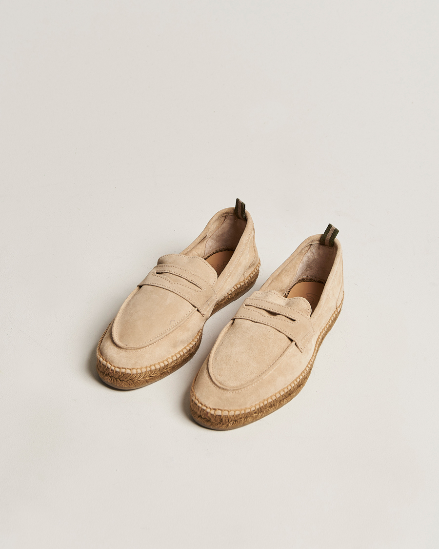 Herren | Castañer Nacho Casual Suede Loafers Cream | Castañer | Nacho Casual Suede Loafers Cream