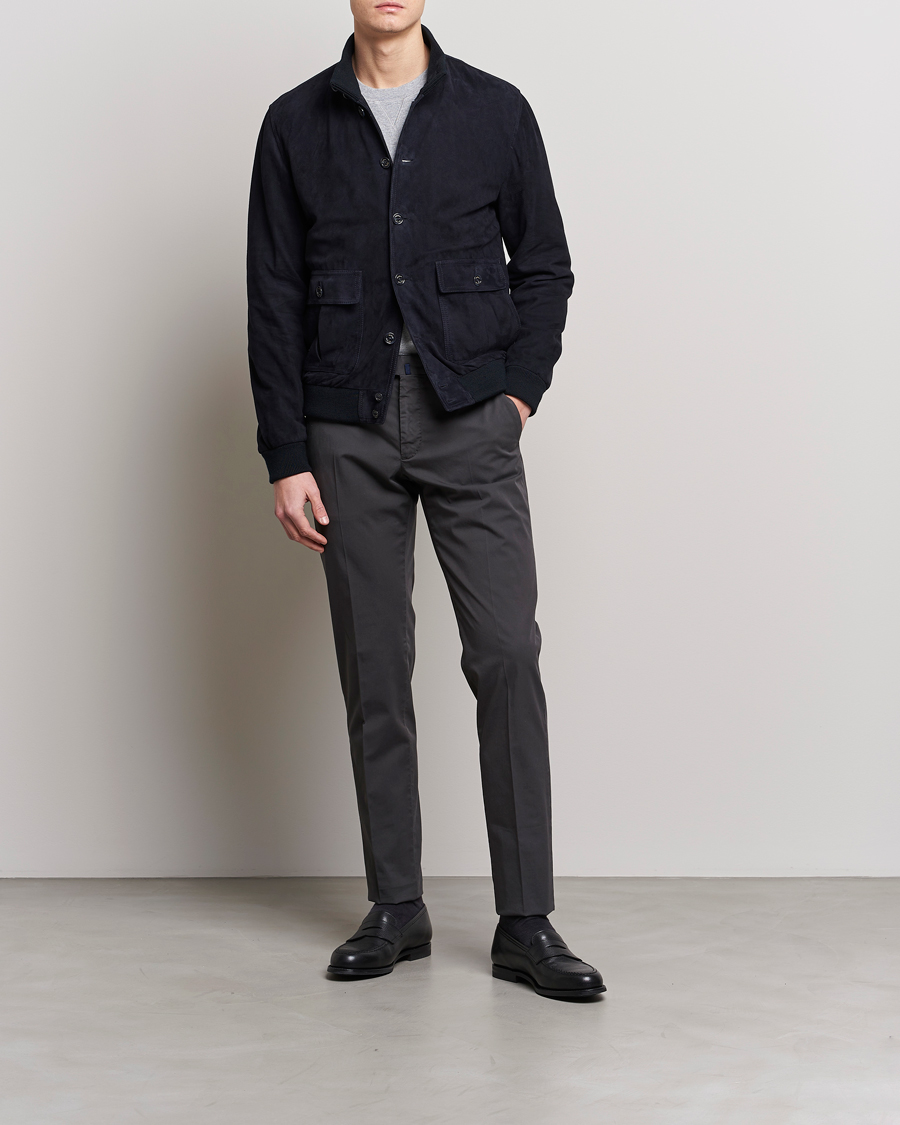 Herren | Jacken | Valstar | Valstarino Suede Jacket Navy