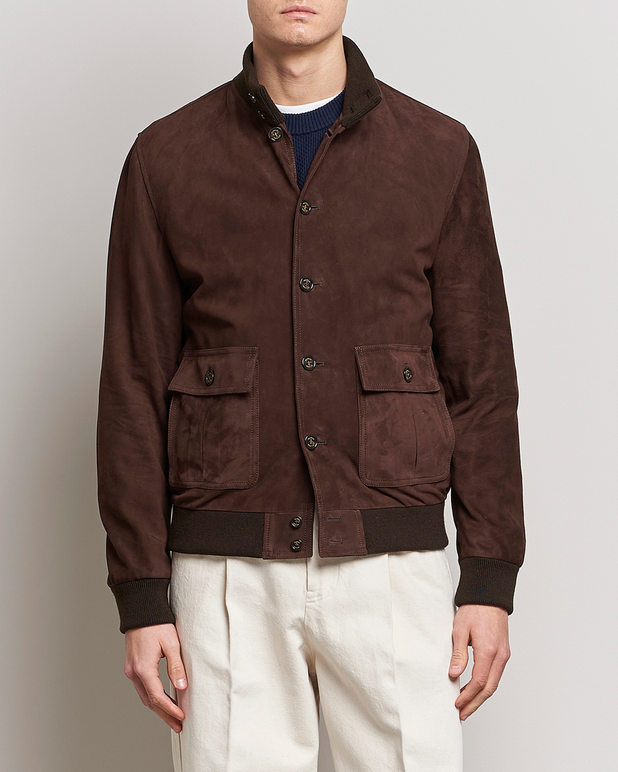 Herren | Jacken | Valstar | Valstarino Suede Jacket Dark Brown